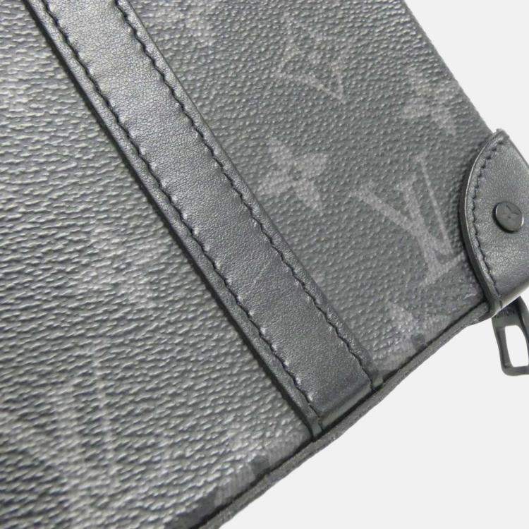 Pre Owned Louis Vuitton Soft Trunk Monogram Eclipse Canvas Shoulder Bag