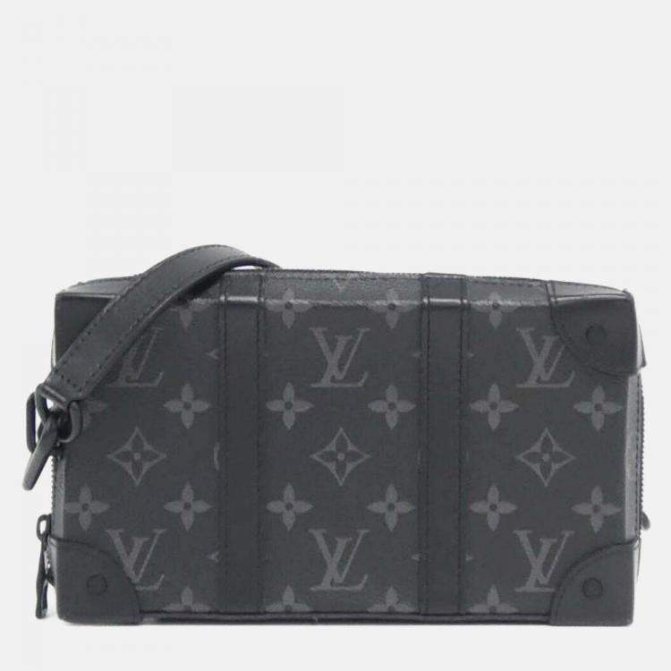 Pre Owned Louis Vuitton Soft Trunk Monogram Eclipse Canvas Shoulder Bag