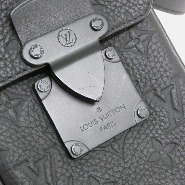 Pre Owned Louis Vuitton S Lock Vertical Taurillon Monogram Leather Wallet Bag