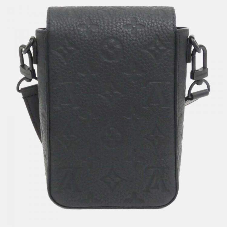 Pre Owned Louis Vuitton S Lock Vertical Taurillon Monogram Leather Wallet Bag