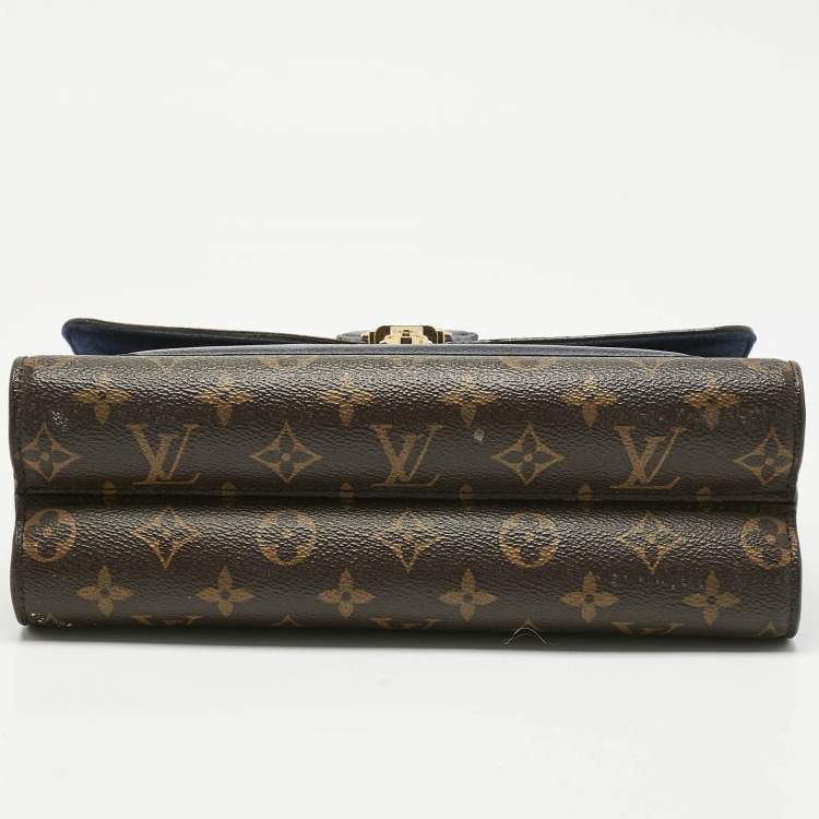 Pre Owned Louis Vuitton Blue Marine Monogram Canvas Victoire Bag