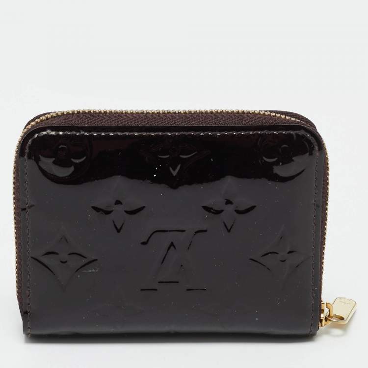 Pre Owned Louis Vuitton Amarante Monogram Vernis Zippy Coin Purse