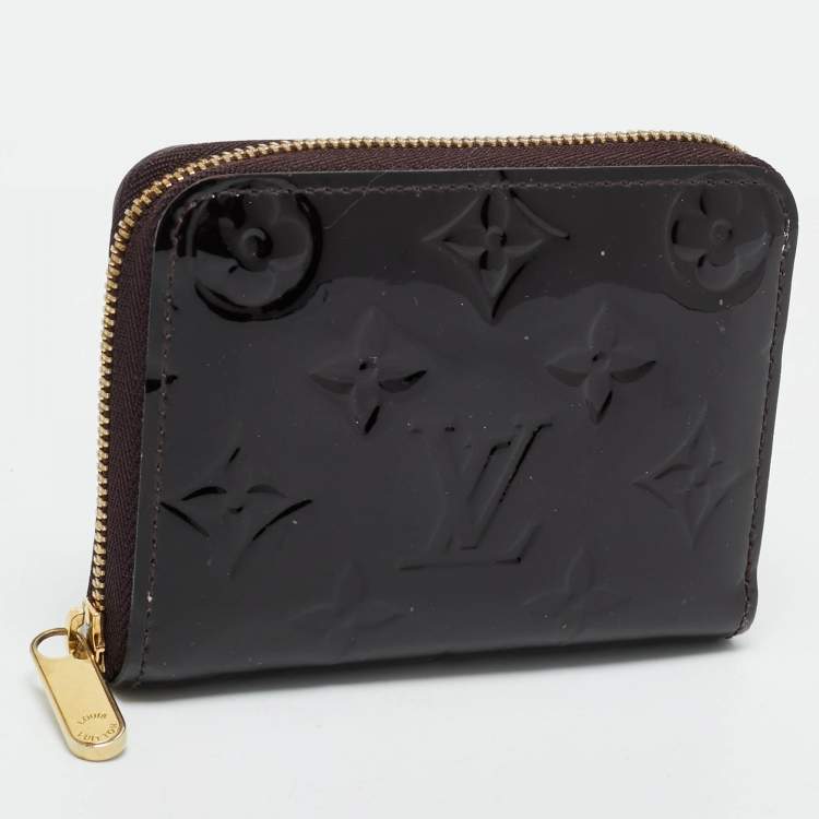 Pre Owned Louis Vuitton Amarante Monogram Vernis Zippy Coin Purse
