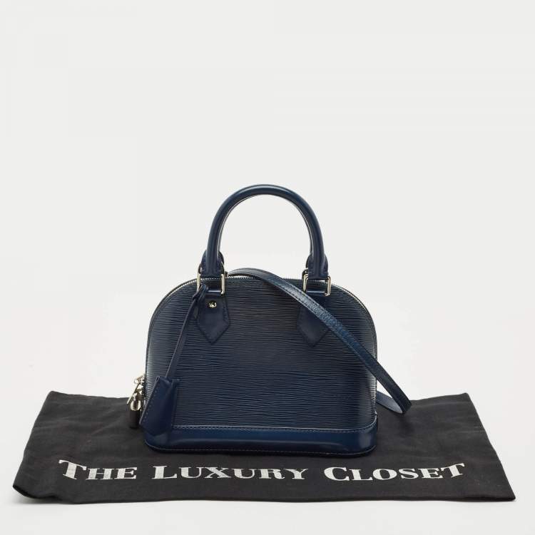 Pre Owned Louis Vuitton Indigo Epi Leather Alma BB Bag
