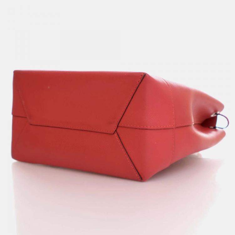 Pre Owned Louis Vuitton Lockme Red Calfskin Backpack