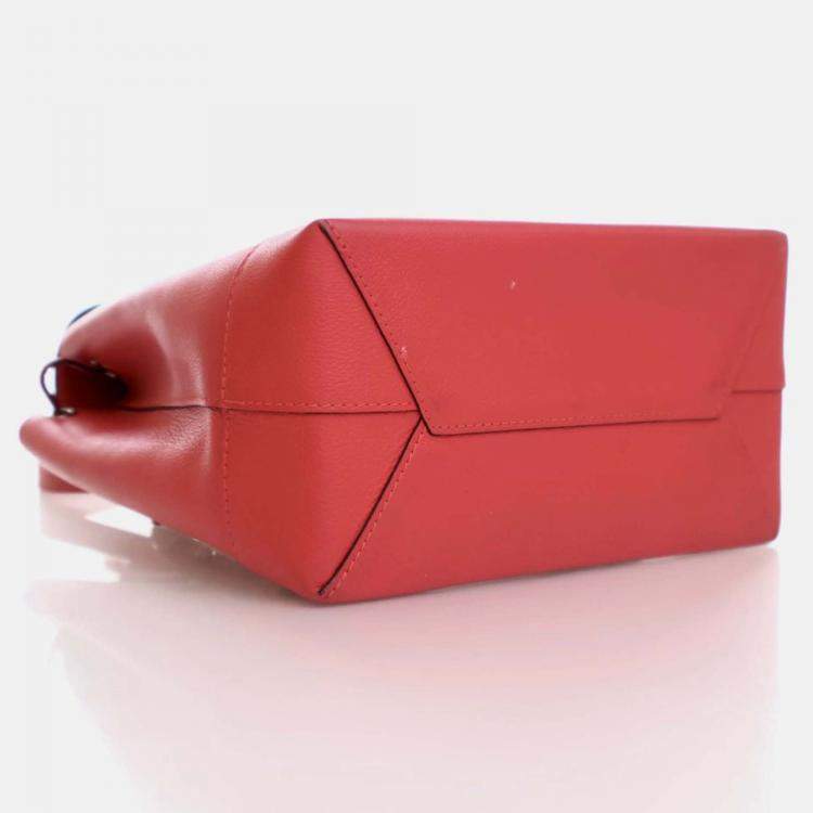Pre Owned Louis Vuitton Lockme Red Calfskin Backpack