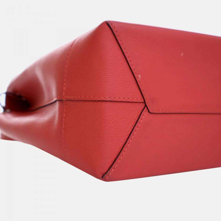 Pre Owned Louis Vuitton Lockme Red Calfskin Backpack