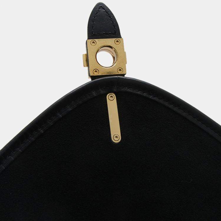 Pre Owned Louis Vuitton Neo Saumur MM Black Monogram Jacquard Shoulder Bag