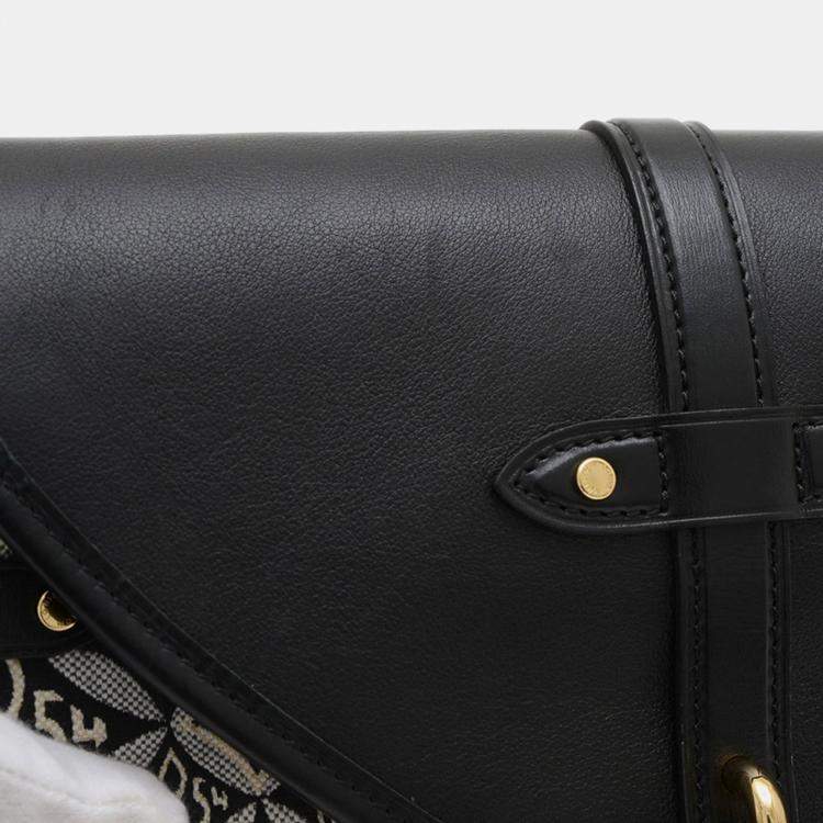 Pre Owned Louis Vuitton Neo Saumur MM Black Monogram Jacquard Shoulder Bag