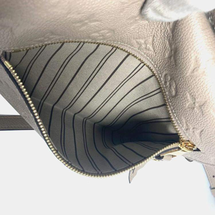 Pre Owned Louis Vuitton Pochette Metis Tourterelle Beige Monogram Empreinte Leather Shoulder Bag