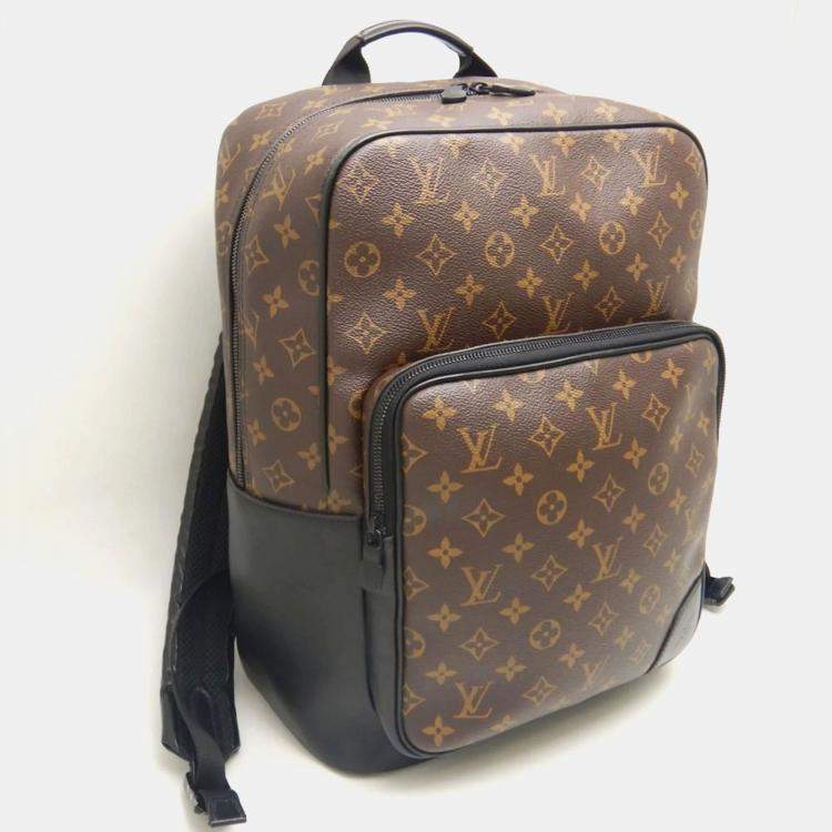 Pre Owned Louis Vuitton Macassar Dean Noir Monogram Backpack 