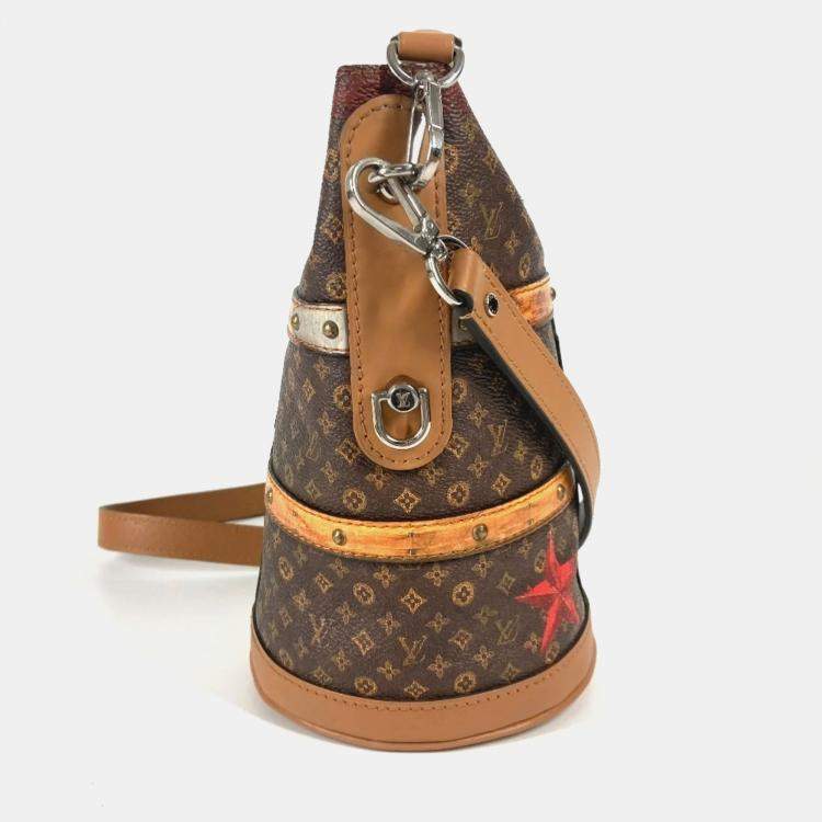 Pre Owned Louis Vuitton Transformed Monogram Duffel Bag Crossbody 2-Way Pochette Bucket-Shaped Shoulder Canvas Leather Brown