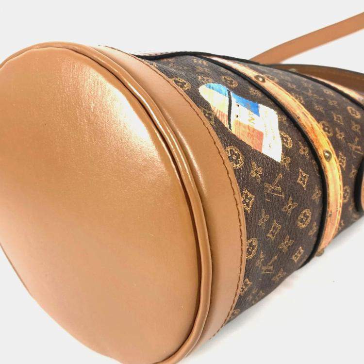 Pre Owned Louis Vuitton Transformed Monogram Duffel Bag Crossbody 2-Way Pochette Bucket-Shaped Shoulder Canvas Leather Brown
