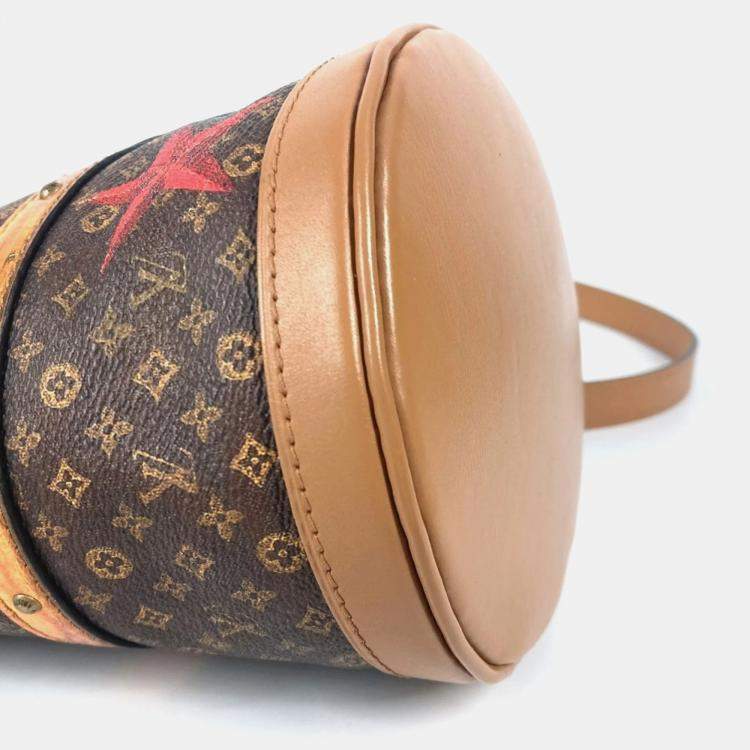 Pre Owned Louis Vuitton Transformed Monogram Duffel Bag Crossbody 2-Way Pochette Bucket-Shaped Shoulder Canvas Leather Brown