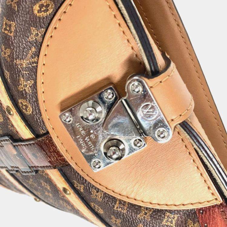 Pre Owned Louis Vuitton Transformed Monogram Duffel Bag Crossbody 2-Way Pochette Bucket-Shaped Shoulder Canvas Leather Brown