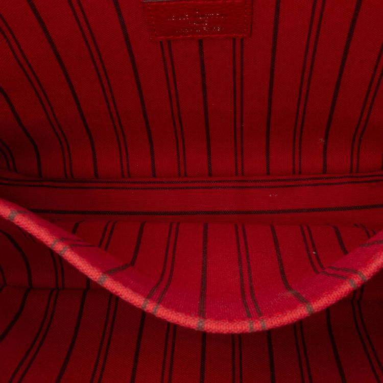 Pre Owned Louis Vuitton Red Monogram Empreinte Pochette Metis