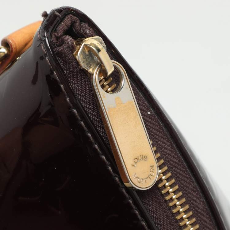 Pre Owned Louis Vuitton Amarante Monogram Vernis Bellevue GM Bag