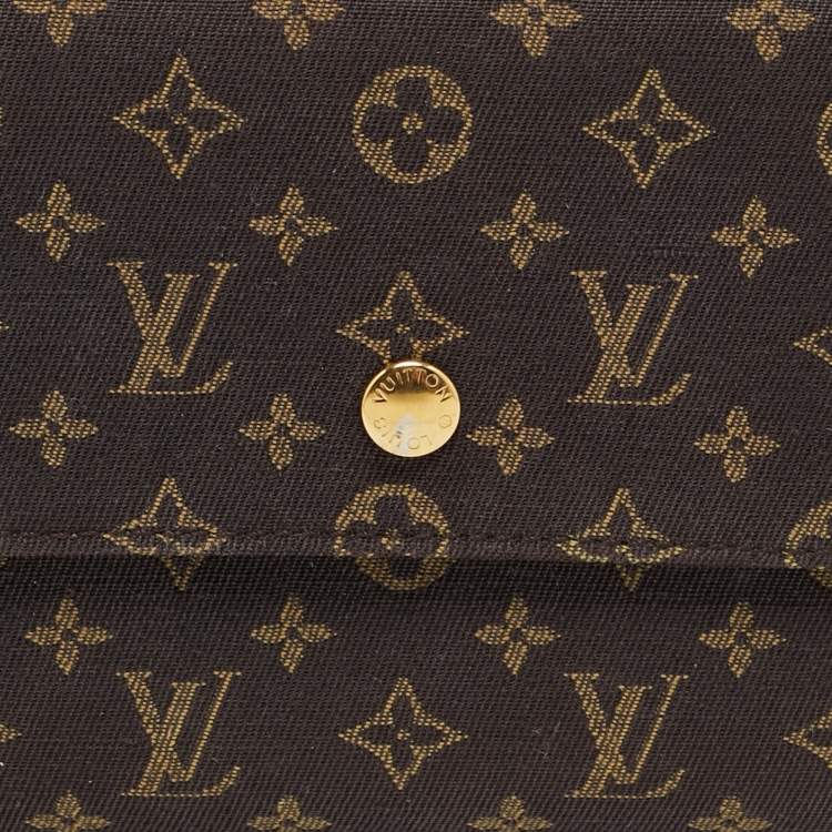 Pre Owned Louis Vuitton Monogram Mini Lin Elise Wallet