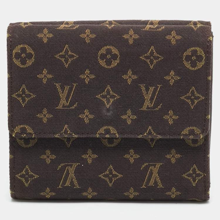 Pre Owned Louis Vuitton Monogram Mini Lin Elise Wallet