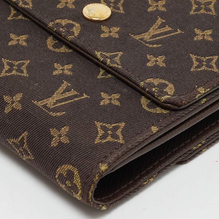 Pre Owned Louis Vuitton Monogram Mini Lin Elise Wallet