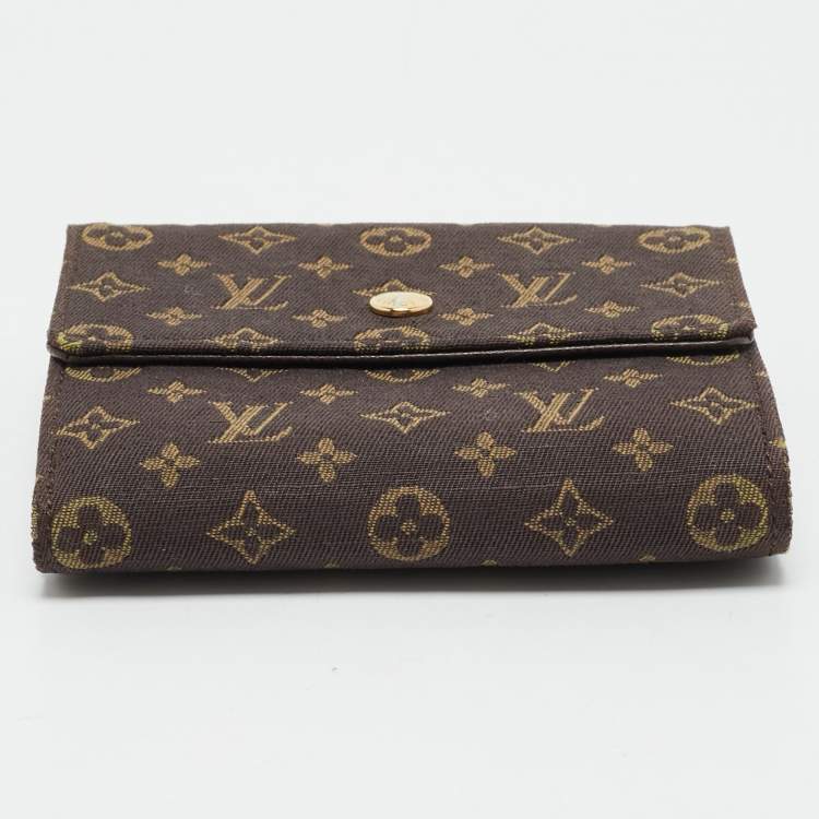 Pre Owned Louis Vuitton Monogram Mini Lin Elise Wallet