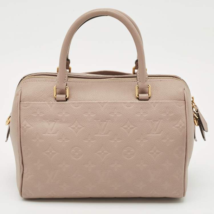 Pre Owned Louis Vuitton Mauve Empreinte Leather Speedy Bandouliere 25 Bag