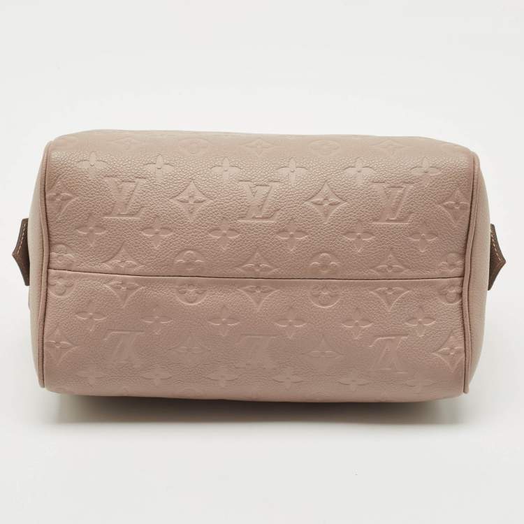 Pre Owned Louis Vuitton Mauve Empreinte Leather Speedy Bandouliere 25 Bag