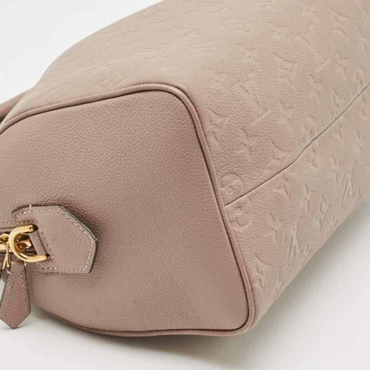 Pre Owned Louis Vuitton Mauve Empreinte Leather Speedy Bandouliere 25 Bag