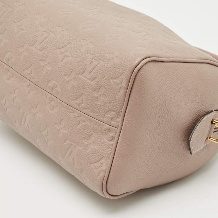 Pre Owned Louis Vuitton Mauve Empreinte Leather Speedy Bandouliere 25 Bag