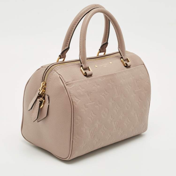 Pre Owned Louis Vuitton Mauve Empreinte Leather Speedy Bandouliere 25 Bag