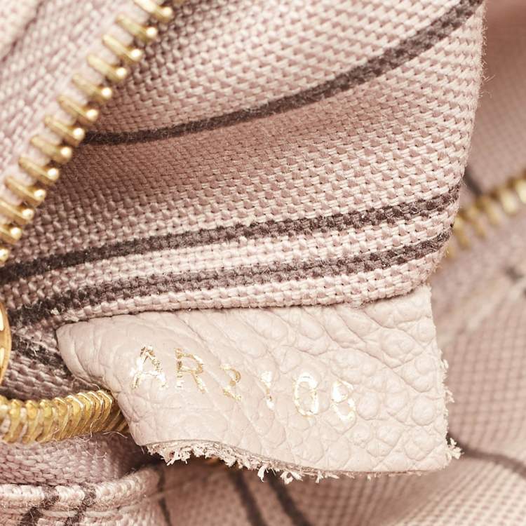 Pre Owned Louis Vuitton Mauve Empreinte Leather Speedy Bandouliere 25 Bag