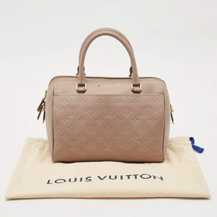 Pre Owned Louis Vuitton Mauve Empreinte Leather Speedy Bandouliere 25 Bag