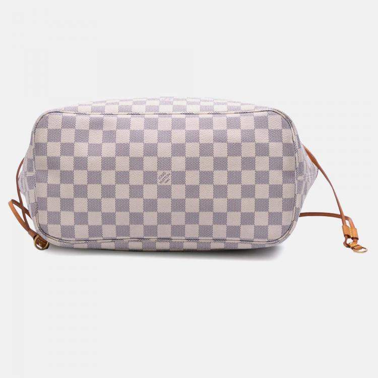 Pre Owned Louis Vuitton Damier Azur Neverfull MM