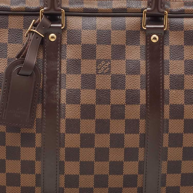 Pre Owned Louis Vuitton Damier Ebene Canvas Porte Documents Voyage GM Bag