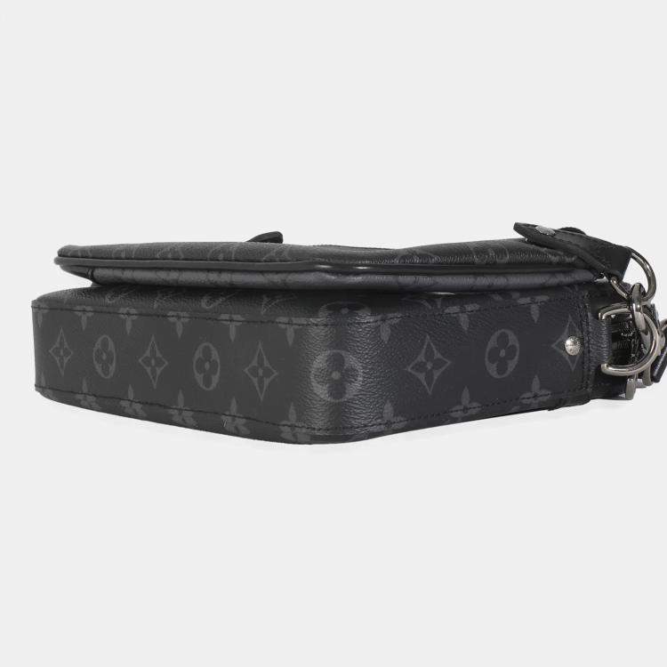 Pre Owned Louis Vuitton Monogram Eclipse Canvas Trio Messenger