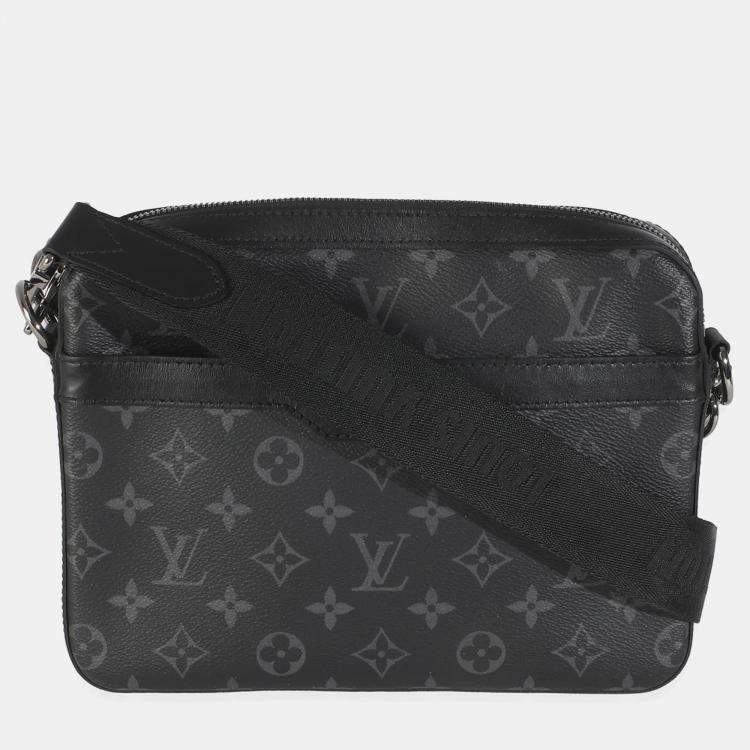 Pre Owned Louis Vuitton Monogram Eclipse Canvas Trio Messenger