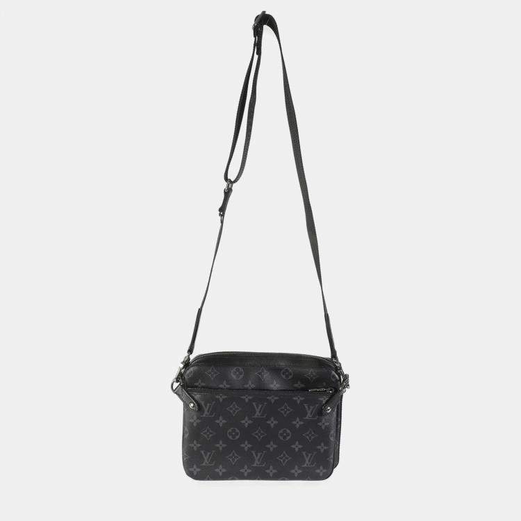 Pre Owned Louis Vuitton Monogram Eclipse Canvas Trio Messenger