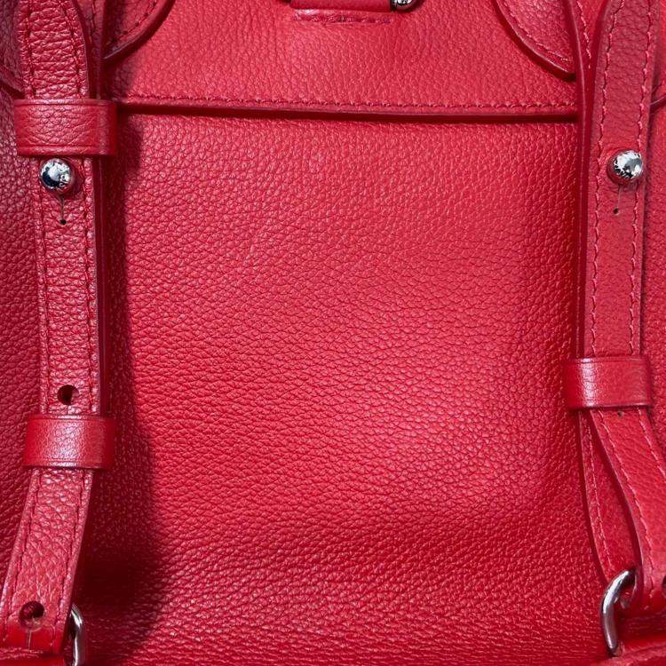 Pre Owned Louis Vuitton Red Taurillon Lockme Backpack