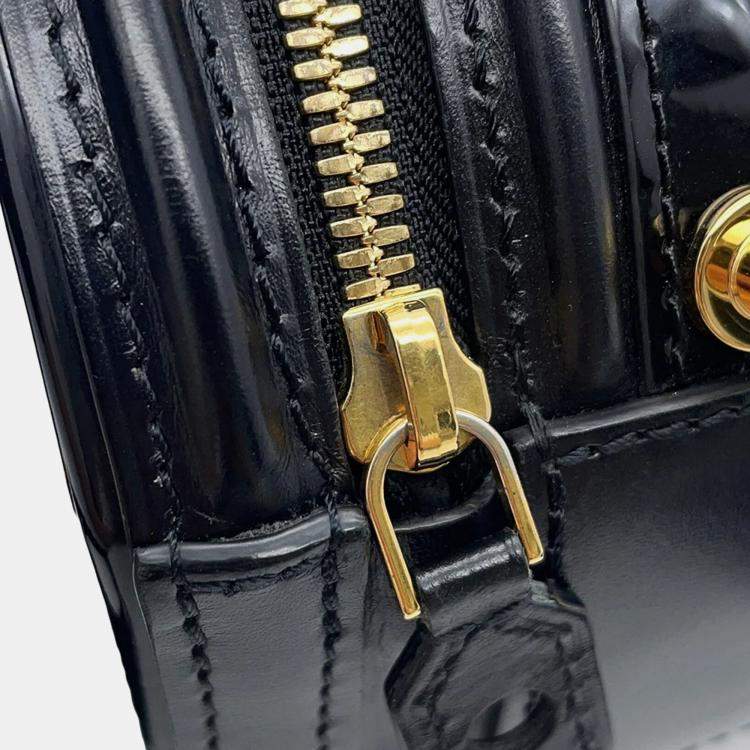Pre Owned Louis Vuitton Cannes Noir Monogram Vernis Leather Size Pm