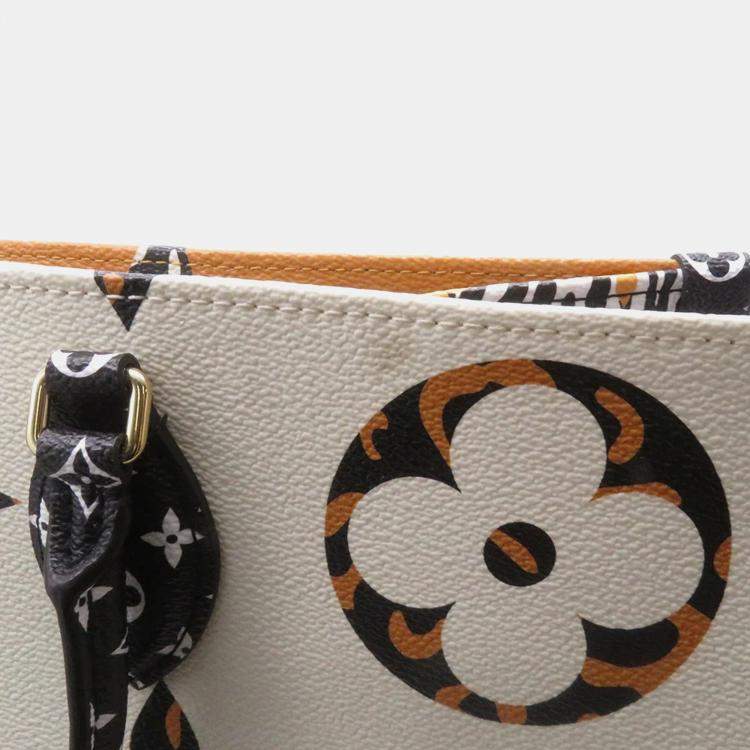 Pre Owned Louis Vuitton Onthego GM Ivoire Monogram Jungle Canvas Tote Bag