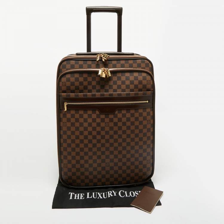 Pre Owned Louis Vuitton Damier Ebene Canvas Business Pegase Legere 55 Luggage
