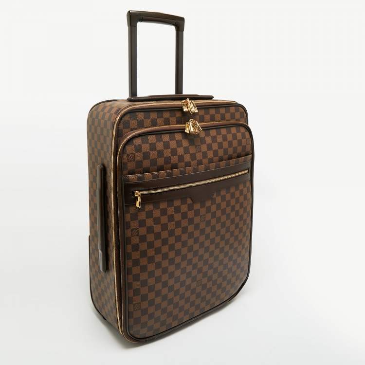 Pre Owned Louis Vuitton Damier Ebene Canvas Business Pegase Legere 55 Luggage