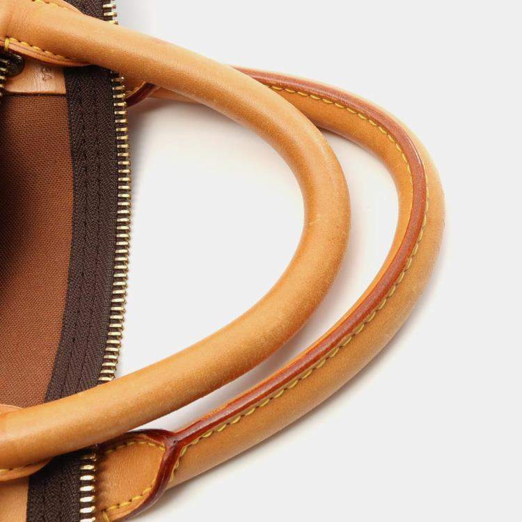 Pre Owned Louis Vuitton Keepall Bandouliere 60 Brown Monogram Canvas Travel Bag