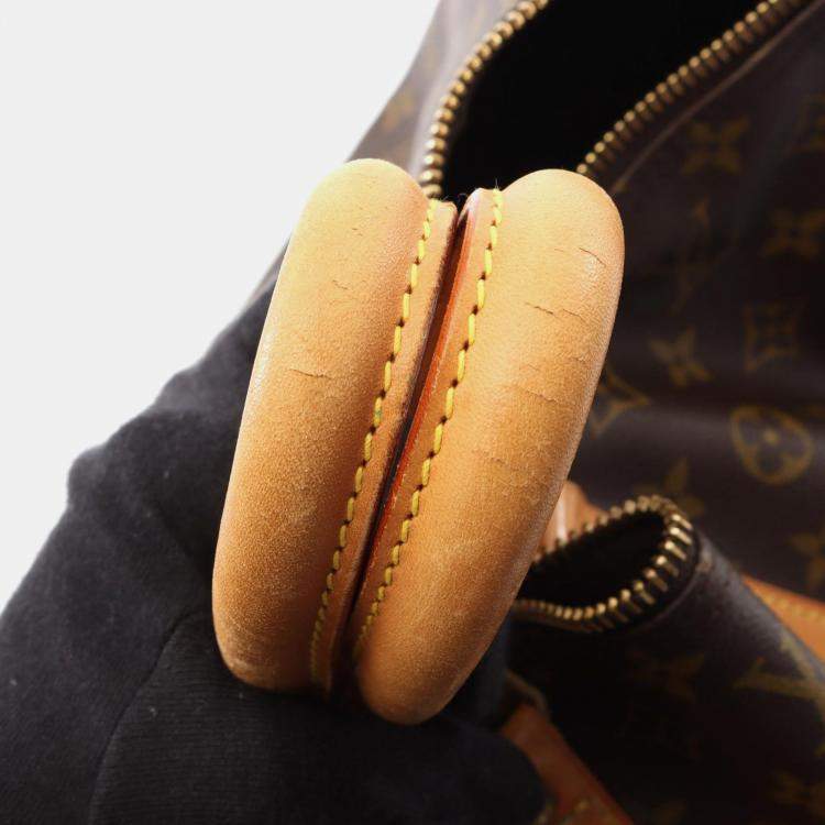 Pre Owned Louis Vuitton Keepall Bandouliere 60 Brown Monogram Canvas Travel Bag