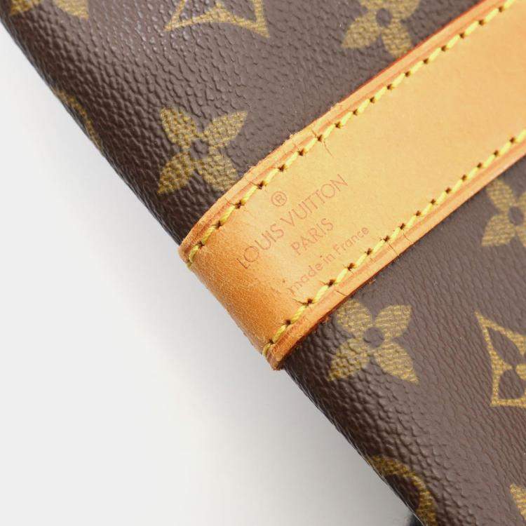 Pre Owned Louis Vuitton Keepall Bandouliere 60 Brown Monogram Canvas Travel Bag