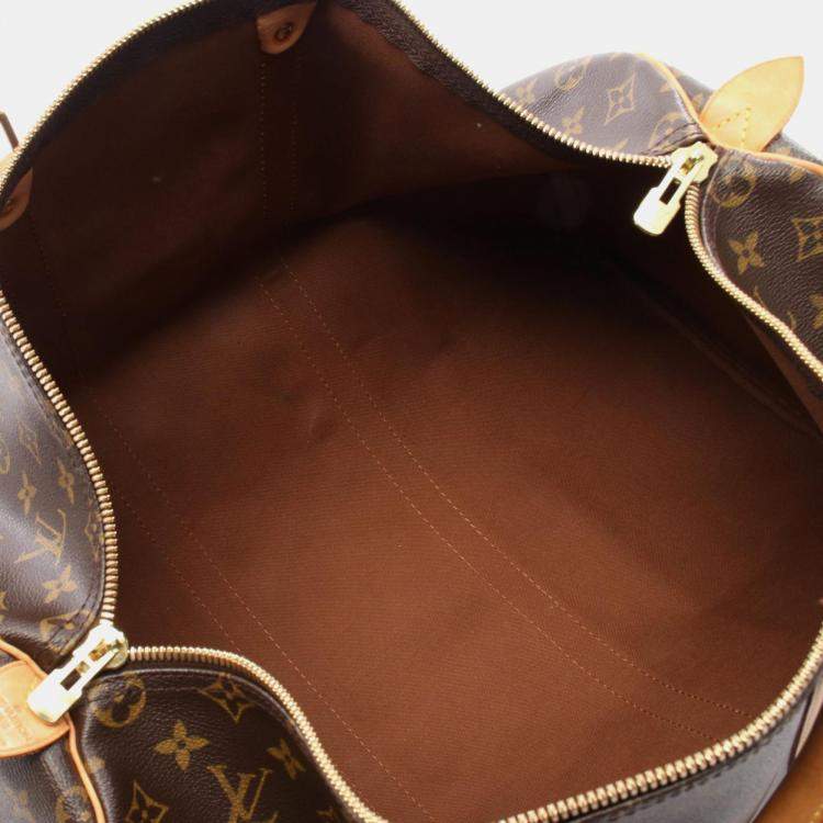 Pre Owned Louis Vuitton Keepall 50 Brown Monogram Canvas Travel Bag