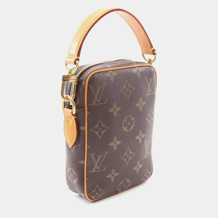 Pre Owned Louis Vuitton Danube Brown Monogram Canvas Crossbody Bag