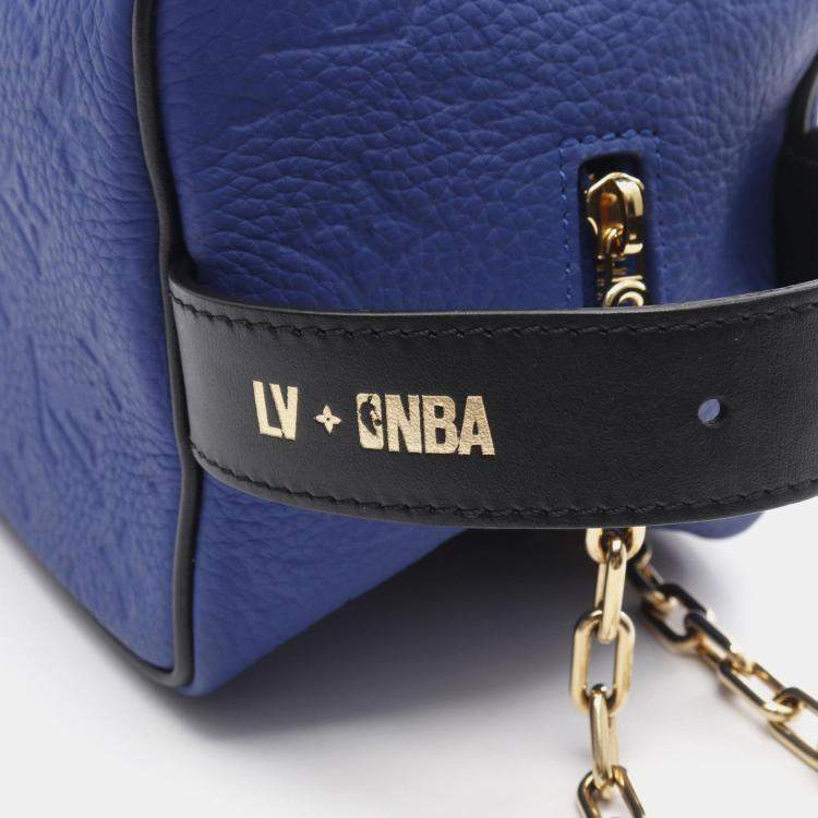 Pre Owned Louis Vuitton NBA Blue Monogram Taurillon Leather Dopp Kit