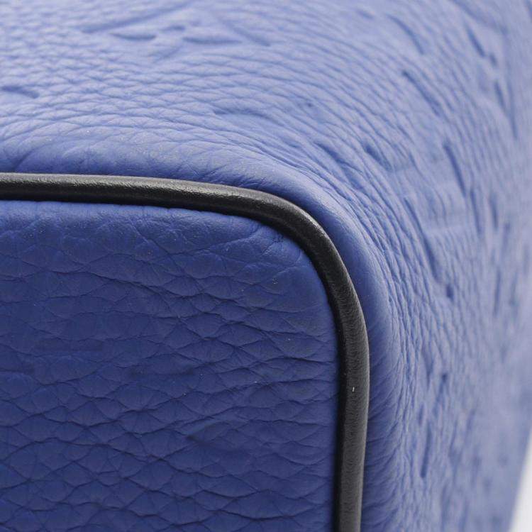 Pre Owned Louis Vuitton NBA Blue Monogram Taurillon Leather Dopp Kit