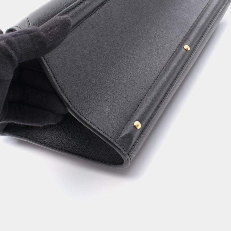 Pre Owned Louis Vuitton Steamer MM Black Leather Shoulder Bag